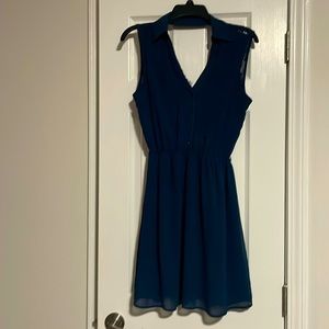 New Glory blue dress with lace back
